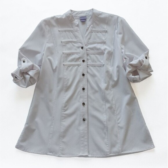 LAURA SCOTT BUTTON DOWN SHIRT SIZE M - Picture 2 of 6